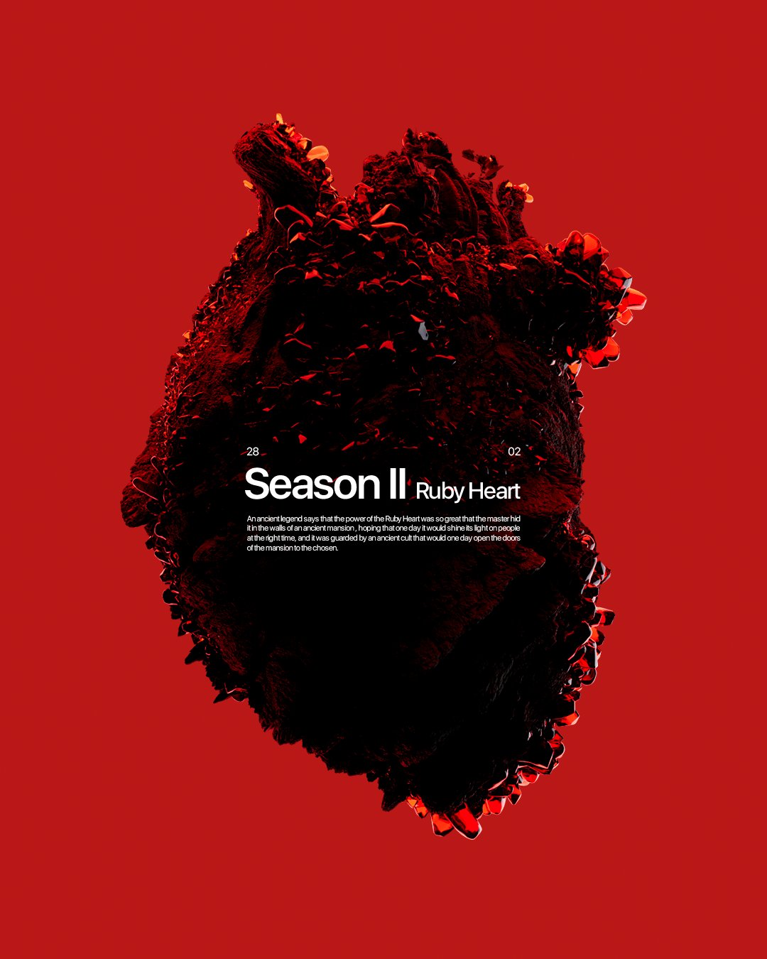 Титульная карточка Season II — Ruby Heart с кристаллическим сердцем