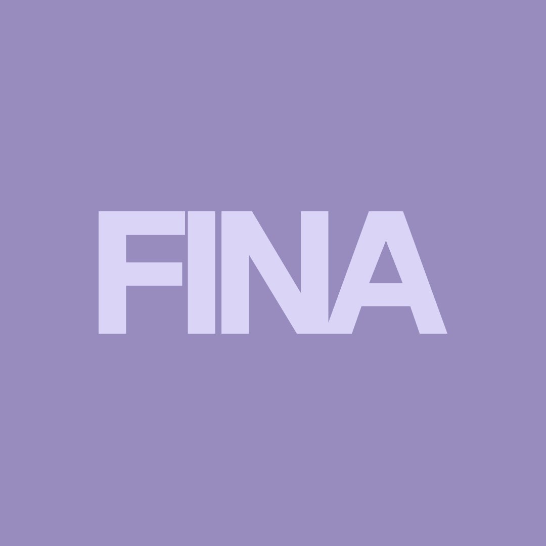 Титульный слайд FINA на фиолетовом фоне