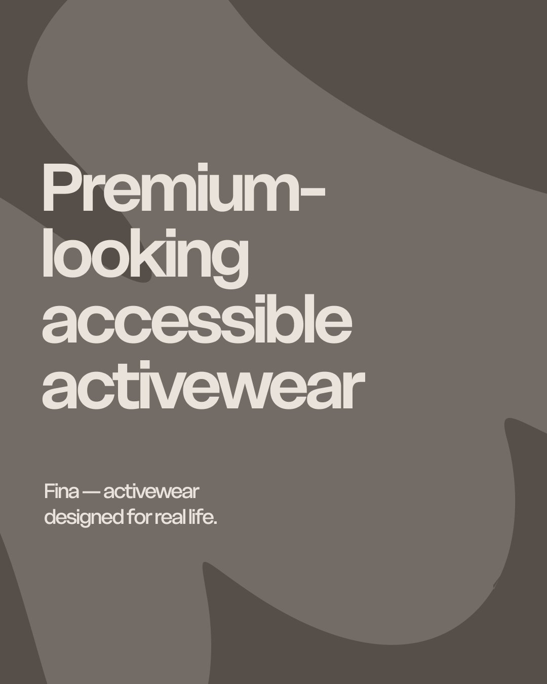 Слайд с позиционированием Premium-looking accessible activewear